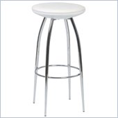 Eurostyle Bernie-B Bar Chair in White/Chrome