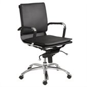 Eurostyle Gunar Pro Low Back Office Chair in Black/Chrome