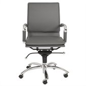 Eurostyle Gunar Pro Low Back Office Chair in Gray/Chrome