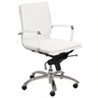 ADD TO YOUR SET: Eurostyle Gunar Pro Low Back Office Chair in White/Chrome