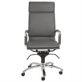 Eurostyle Gunar Pro High Back Office Chair in Gray/Chrome