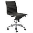 ADD TO YOUR SET: Eurostyle Dirk Low Back No Arms in Black/Chrome