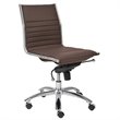 ADD TO YOUR SET: Eurostyle Dirk Low Back No Arms in Brown/Chrome