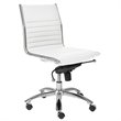 ADD TO YOUR SET: Eurostyle Dirk Low Back No Arms in White/Chrome
