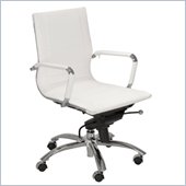 Eurostyle Owen Low Back Office Chair in White/Chrome