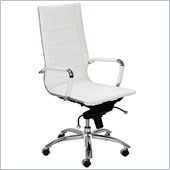 Eurostyle Owen High Back Office Chair in White/Chrome