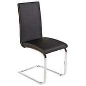 Eurostyle Santos Side Chair in Black/Chrome