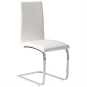 Eurostyle Santos Side Chair in White/Chrome