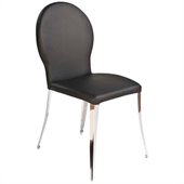 Eurostyle Farid Side Chair in Black/Chrome