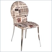 Eurostyle Farid Side Chair in Fabric/Chrome