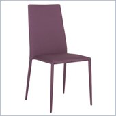 Eurostyle Chessa Side Chair in Purple Fabric