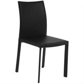 Eurostyle Molly Side Chair in Black Leather