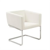 Eurostyle Ari Lounge Chair in White/Chrome