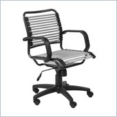Eurostyle Bungie Flat Mid Back Chair in Silver/Graphite Black