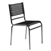 Eurostyle Bungie-S Flat Chair in Black/Chrome