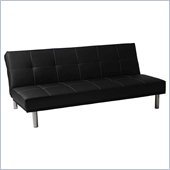 Eurostyle Sven Sofa Bed in Black/Stainless Steel