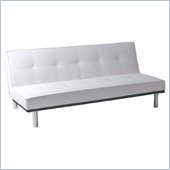 Eurostyle Sven Sofa Bed in White/Stainless Steel
