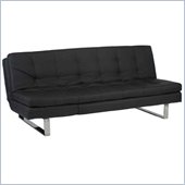 Eurostyle Erik Sofa Bed in Black/Stainless Steel