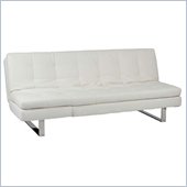 Eurostyle Erik Sofa Bed in White/Stainless Steel