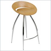 Eurostyle Rubin-C Counter Chair in Natural/Chrome