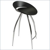 Eurostyle Rubin-C Counter Chair in Black/Chrome