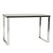 Eurostyle Dillon Desk in Gray Lacquer / Polished Stainless Steel