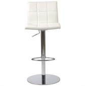 Eurostyle Cyd Bar/Counter Chair in White/Chrome