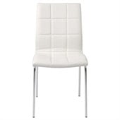 Eurostyle Cyd Side Chair in White/Chrome