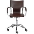 ADD TO YOUR SET: Eurostyle Vinnie Office Chair in Brown Leather/Chrome