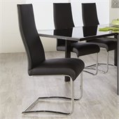 Eurostyle Rooney Low Back Chair in Black/Chrome