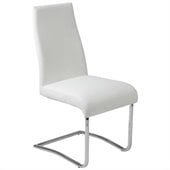 Eurostyle Rooney Low Back Chair in White/Chrome