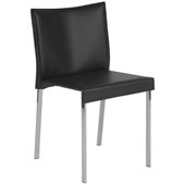 Eurostyle Riley Side Chair in Black Leather