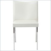 Eurostyle Riley Side Chair in White Leather