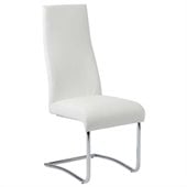 Eurostyle Rooney High Back Chair in White/Chrome