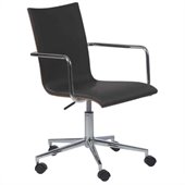 Eurostyle Madge Office in Black/Walnut/Chrome