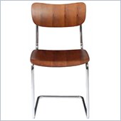 Eurostyle Erling Side Chair in Walnut/Chrome