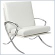 ADD TO YOUR SET: Eurostyle Pietro Lounge Chair in White Leather