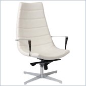 Eurostyle Domino Lounge Chair in White/Chrome