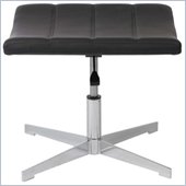 Eurostyle Domino Ottoman Footrest in Black/Chrome