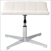 Eurostyle Domino Ottoman Footrest in White/Chrome