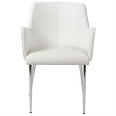 Eurostyle Sunny Arm Chair in White/Chrome
