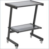 Eurostyle Luigi Laptop Cart in Graphite Black/Smoked Glass