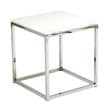 ADD TO YOUR SET: Eurostyle Sandor Side Table in Pure White Glass/Chrome