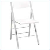 Eurostyle Hanie Folding Chair in White/White