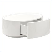 Eurostyle Selma Side Table in White Lacquer