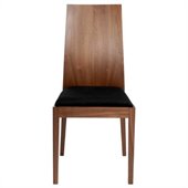 Eurostyle Deanna Side Chair in Walnut/Black