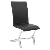 Eurostyle Cordelia Side Chair in Black/Chrome