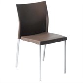 Eurostyle Yeva Side Chair in Brown