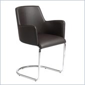 Eurostyle Sunny Arm Chair w/ U-Base in Brown/Chrome