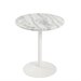 Eurostyle Tammy Side Table in Marble and White
